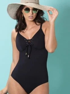 Pour Moi Sol Beach Underwired Rope Swimsuit - Black