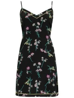 Pour Moi Luxe Woven Contrast Trim Chemise - Black/Multi 8 Pour Moi Luxe Woven Contrast Trim Chemise - Black/Multi -RIVE IS Clothing Shop 1082T SQ4 0000000292 BLACK MULTI MDd