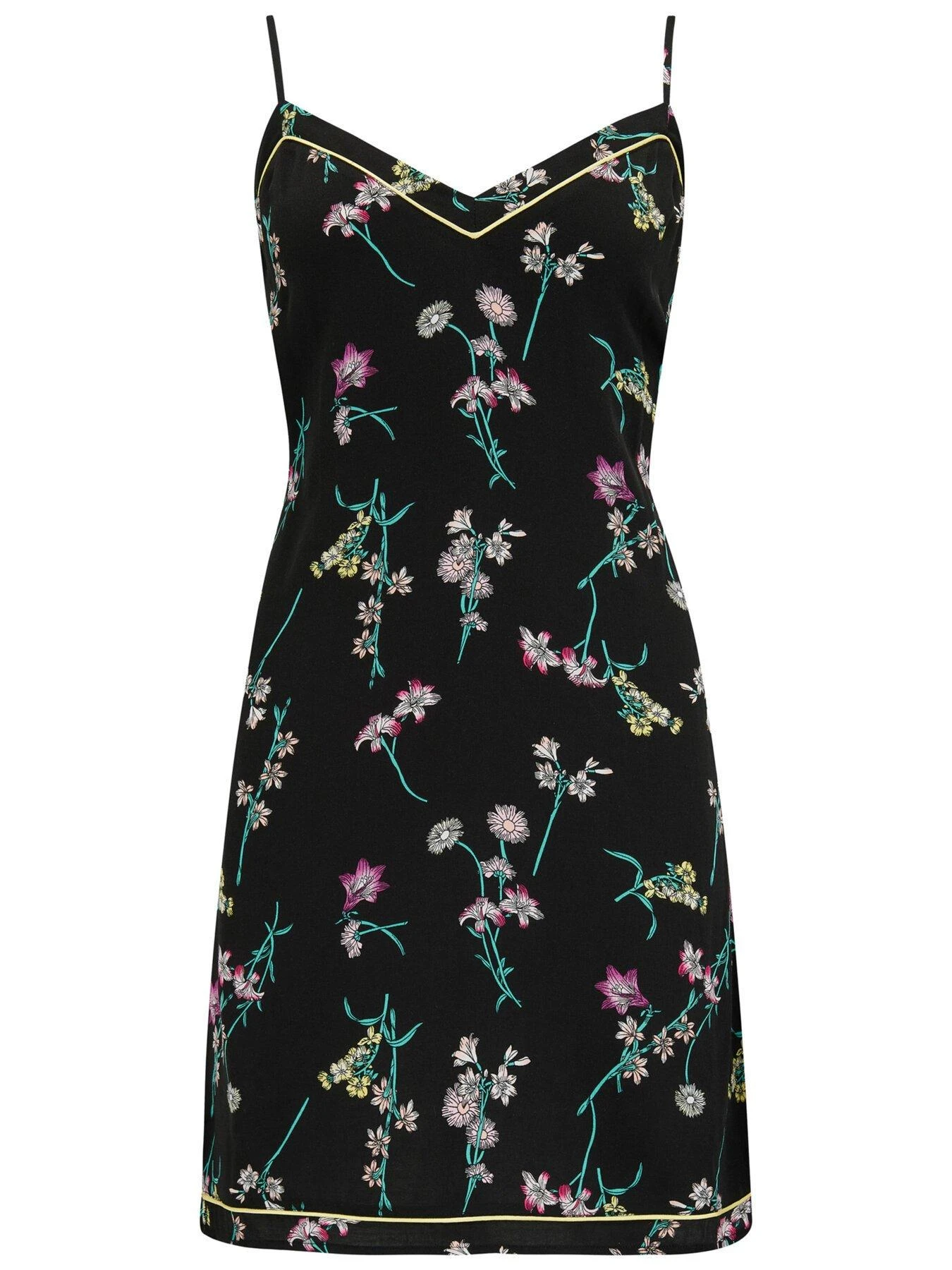 Pour Moi Luxe Woven Contrast Trim Chemise - Black/Multi 5 Pour Moi Luxe Woven Contrast Trim Chemise - Black/Multi - Image 3