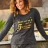 Pour Moi Wake Me Up When I'm Famous Cotton Jersey Pyjama Set -RIVE IS Clothing Shop 10AU2 SQ1 0000000070 DARK GREY MDf