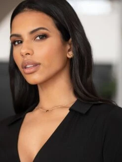 Pour Moi Bria Belted Slinky Stretch Dress - Black -RIVE IS Clothing Shop 10EP5 SQ4 0000000004 BLACK MDd