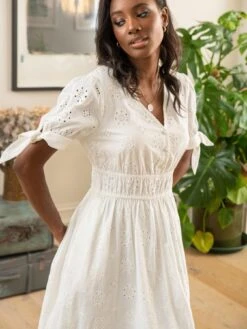 Pour Moi Amanda Cotton Schiffli Tiered Midaxi Dress -RIVE IS Clothing Shop 10HP4 SQ4 0000000013 WHITE MDd