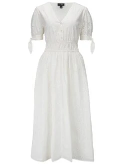 Pour Moi Amanda Cotton Schiffli Tiered Midaxi Dress -RIVE IS Clothing Shop 10HP4 SQ6 0000000013 WHITE MDd2