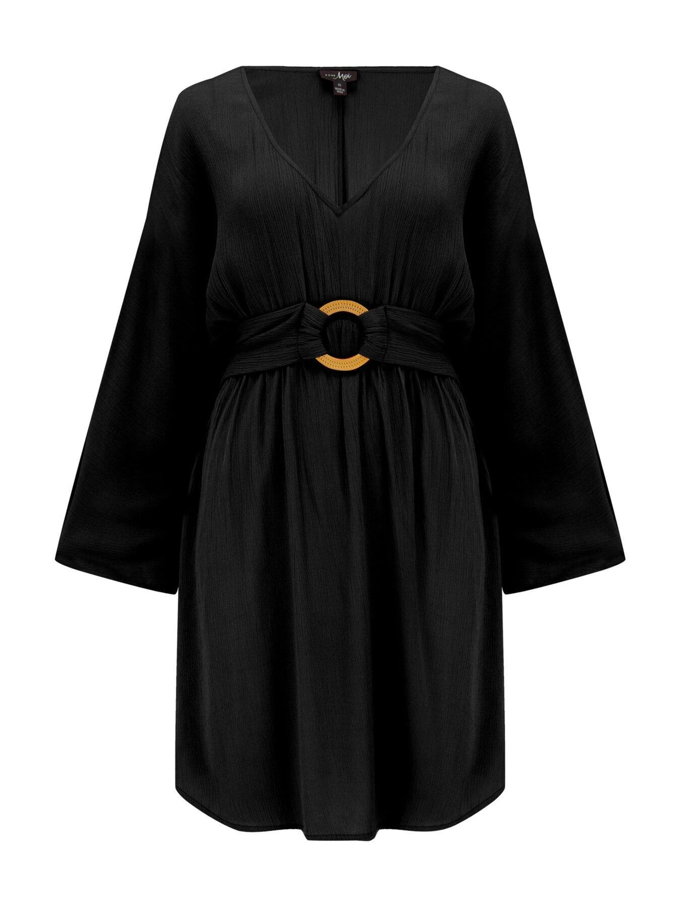 Pour Moi Crinkle O Ring Cover Up - Black 5 Pour Moi Crinkle O Ring Cover Up - Black - Image 3