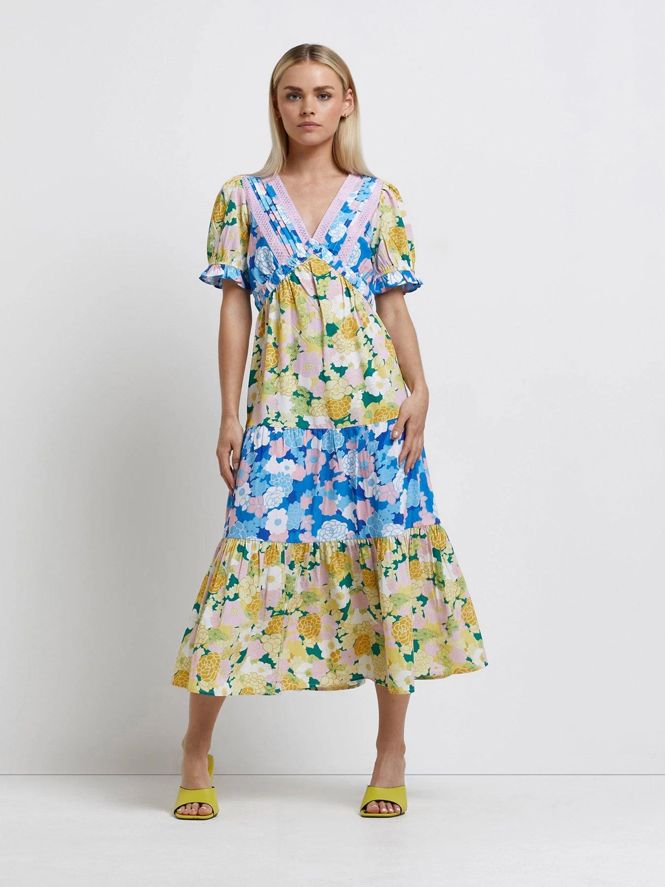 River Island Petite Mixed Floral Tiered Maxi Dress 3 River Island Petite Mixed Floral Tiered Maxi Dress