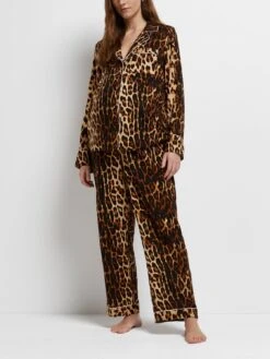 River Island Leopard Print Maternity Pyjama Trousers -RIVE IS Clothing Shop 10ZGC SQ3 0000000143 BROWN MDo