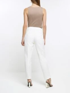 River Island Cigarette Trousers - White 8 River Island Cigarette Trousers - White -RIVE IS Clothing Shop 10ZK7 SQ2 0000000013 WHITE MDb
