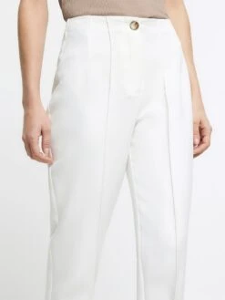 River Island Cigarette Trousers - White 10 River Island Cigarette Trousers - White -RIVE IS Clothing Shop 10ZK7 SQ4 0000000013 WHITE MDd