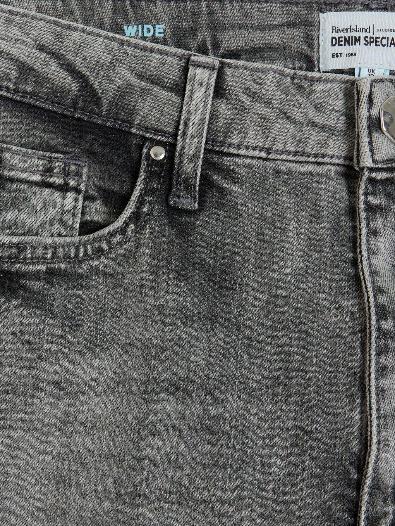 River Island High Waist Straight Jeans - Grey 7 River Island High Waist Straight Jeans - Grey - Image 5