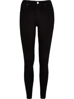 River Island Molly Mid Rise Bum Sculpt Skinny Jeans - Black -RIVE IS Clothing Shop 112SJ SQ5 0000000004 BLACK MDd1