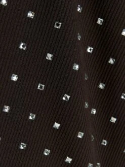 River Island Petite Diamante Long Sleeve Top - Brown -RIVE IS Clothing Shop 11339 SQ5 0000000143 BROWN MDd1