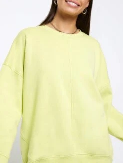 River Island Green Oversized Sweatshirt -RIVE IS Clothing Shop 113CQ SQ4 0000000047 GREEN MDd