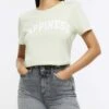 River Island Graphic T-Shirt - Green -RIVE IS Clothing Shop 113HM SQ1 0000000047 GREEN MDf