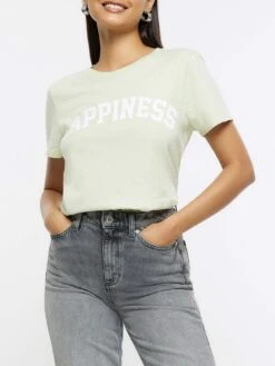 River Island Graphic T-Shirt - Green