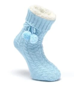 Pour Moi Cosy Cable Knit Slipper Sock