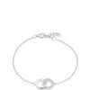 Beaverbrooks Silver Cubic Zirconia Double Circle Bracelet