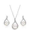 Beaverbrooks 9ct White Gold Diamond Freshwater Cultured Pearl Pendant And Earrings Set -RIVE IS Clothing Shop PTXTD SQ1 0000000088 NO COLOR SLf
