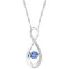 Beaverbrooks Dance 9ct White Gold Tanzanite And Diamond Pendant -RIVE IS Clothing Shop PTXTW SQ1 0000000088 NO COLOR SLf