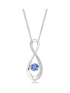 Beaverbrooks Dance 9ct White Gold Tanzanite And Diamond Pendant