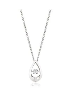 Beaverbrooks Dance 9ct White Gold Diamond Pendant