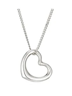 Beaverbrooks 9ct White Gold Heart Pendant