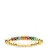 Thomas Sabo Gold Plated Sterling Silver And Multi Cubic Zirconia Stacking Ring -RIVE IS Clothing Shop QR6TT SQ1 0000000099 N A SLa