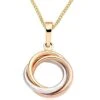Beaverbrooks 9ct Three Colour Gold Circle Pendant
