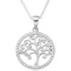 Beaverbrooks Silver Cubic Zirconia Tree Pendant -RIVE IS Clothing Shop QXCGQ SQ1 0000000088 NO COLOR SLf