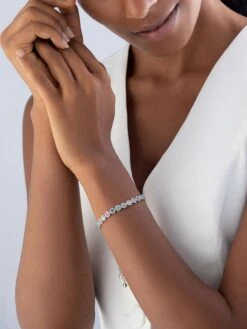 Beaverbrooks Silver Cubic Zirconia Multi-Coloured Slider Bracelet -RIVE IS Clothing Shop RKRCF SQ3 0000000035 SILVER SLd