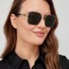 VERSACE Small Mono Sunglasses - Gold -RIVE IS Clothing Shop RLAJU SQ1 0000000036 GOLD MDf