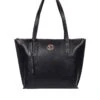 Pure Luxuries London Goya Leather Zip Top Tote Bag - Navy -RIVE IS Clothing Shop TAFWT SQ1 0000000048 NAVY SLf