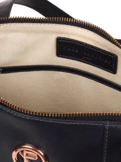 Pure Luxuries London Goya Leather Zip Top Tote Bag - Navy -RIVE IS Clothing Shop TAFWT SQ5 0000000048 NAVY SLi