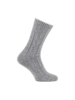 TOTES Cashmere Blend Slouch Bed Sock - Grey Marl -RIVE IS Clothing Shop TFU6L SQ3 0000000023 GREY MARL SLd