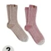 TOTES Chunky Twist Wool Boot Socks (2 Pack) - Multi  -RIVE IS Clothing Shop TFX3J SQ1 0000000029 MULTI PKf