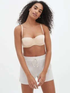 New Look Tan Bow Front Strapless Bra 8 New Look Tan Bow Front Strapless Bra -RIVE IS Clothing Shop TG7GK SQ3 0000000011 TAN MDo