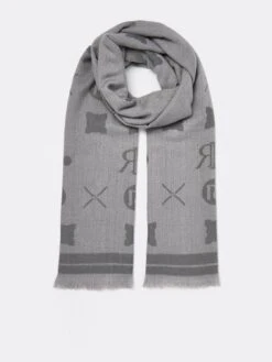 River Island Super Soft Logo Scarf - Grey