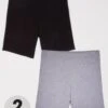 V By Very Curve 2 Pack Cycling Shorts - Black/Grey -RIVE IS Clothing Shop TRRYJ SQ1 0000000114 BLACK GREY PKf