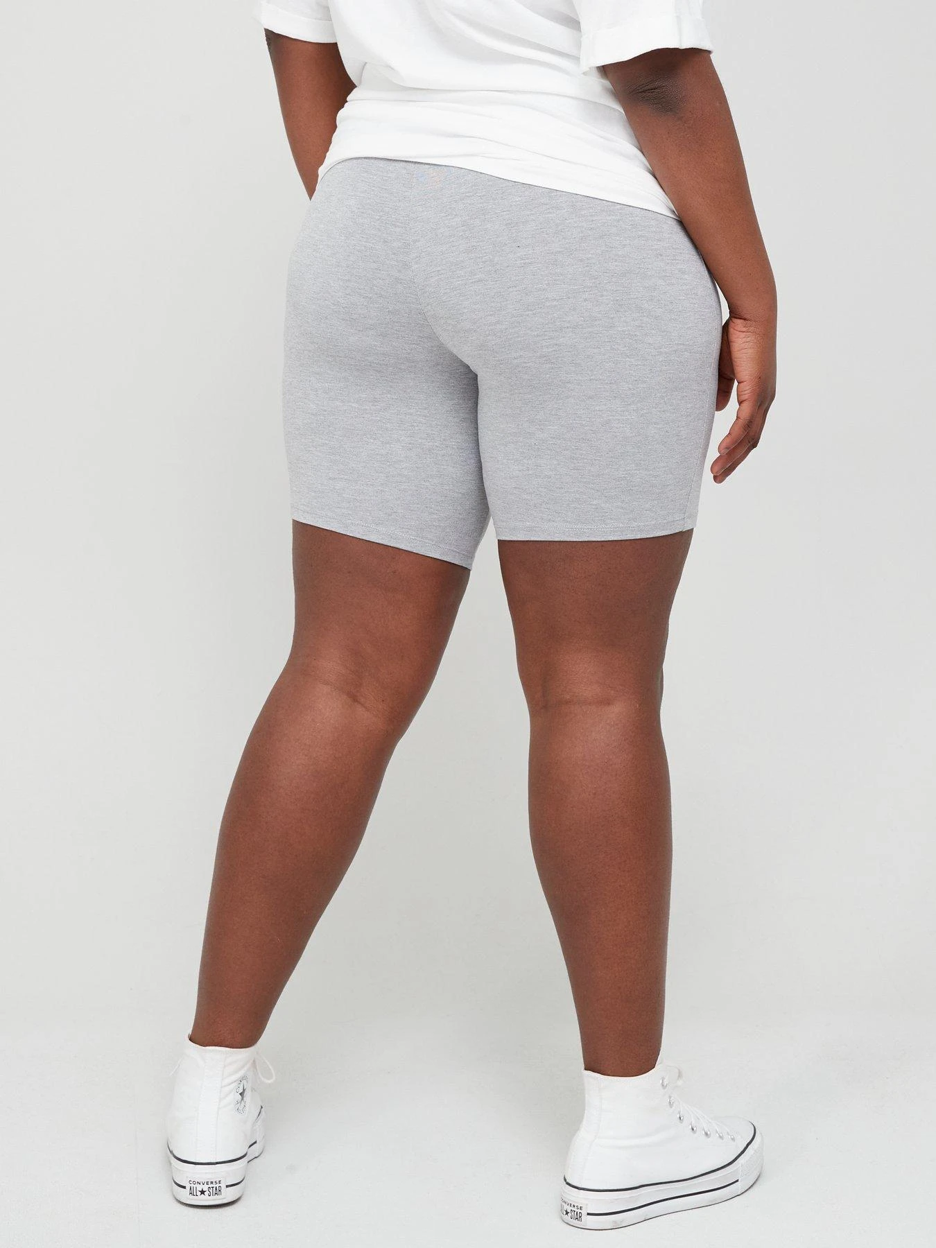 V By Very Curve 2 Pack Cycling Shorts - Black/Grey 5 V By Very Curve 2 Pack Cycling Shorts - Black/Grey - Image 3