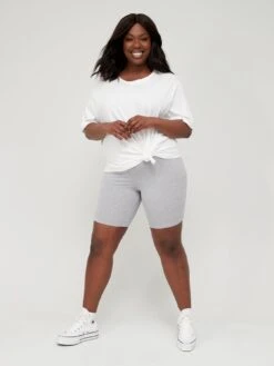 V By Very Curve 2 Pack Cycling Shorts - Black/Grey 10 V By Very Curve 2 Pack Cycling Shorts - Black/Grey -RIVE IS Clothing Shop TRRYJ SQ4 0000000114 BLACK GREY MDo