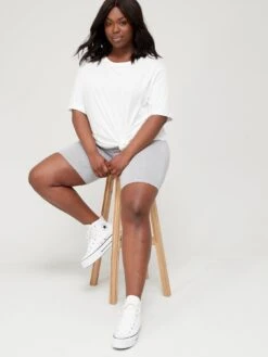 V By Very Curve 2 Pack Cycling Shorts - Black/Grey 11 V By Very Curve 2 Pack Cycling Shorts - Black/Grey -RIVE IS Clothing Shop TRRYJ SQ5 0000000114 BLACK GREY MDd