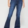 V By Very High Waist Forever Flare Jean - Dark Wash