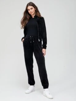 Juicy Couture Juicy Diamante Back Velour Track Top - Black -RIVE IS Clothing Shop TV9QL SQ3 0000000004 BLACK MDo