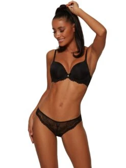 Gossard Superboost Lace Plunge T-Shirt Bra - Black -RIVE IS Clothing Shop TYNEH SQ3 0000000004 BLACK MDo