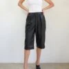 Religion Faux Leather Tailored Shorts - Black