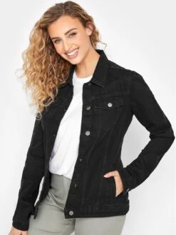 Long Tall Sally Denim Jacket - Black