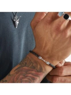 Thomas Sabo Braided Leather Bracelet -RIVE IS Clothing Shop UN6UE SQ2 0000000004 BLACK MDf