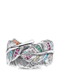 Thomas Sabo Colourful Feather Ring
