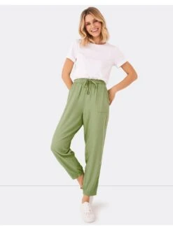 Crew Clothing Twill Trousers - Green -RIVE IS Clothing Shop UNHXX SQ3 0000000047 GREEN MDo