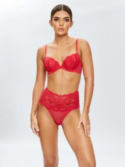 Ann Summers Sexy Lace HW Brazilian-  Red -RIVE IS Clothing Shop URFK3 SQ3 0000002882 BRIGHT RED MDo