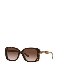 COACH Dark Tortoise Butterfly Sunglasses